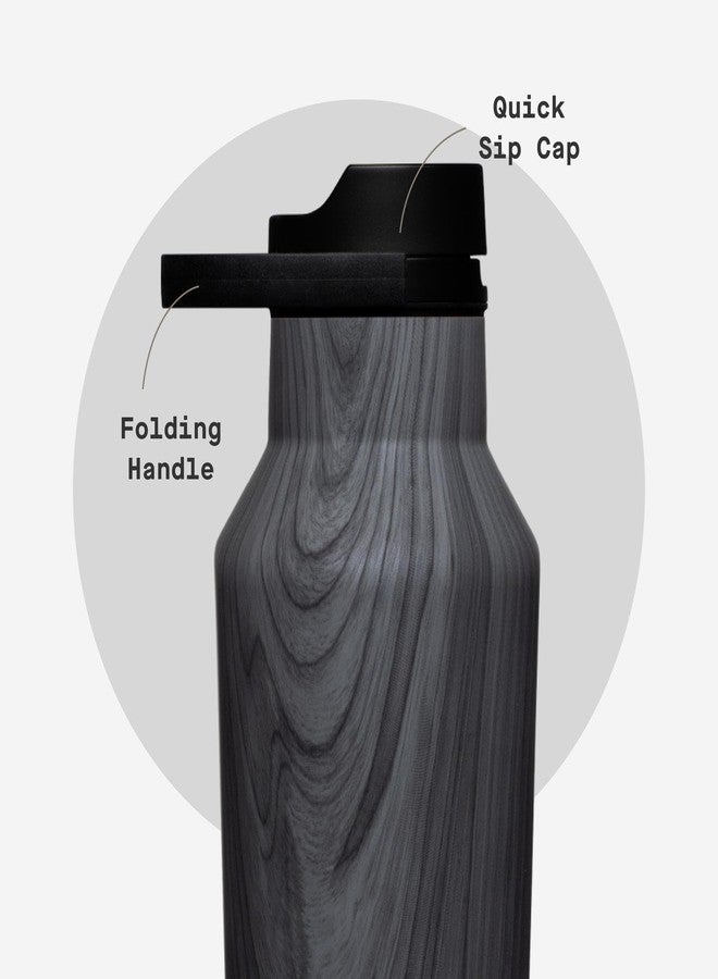 Corkcicle Sport Canteen - Keeps Drinks Cold 25 Hours - Stainless Steel Water Bottle - Triple-Insulated - Spill-Proof - Summer Drinkware Gift - Keeps Drinks Ice Cold - 20 oz - Burnt Wood - Image 5